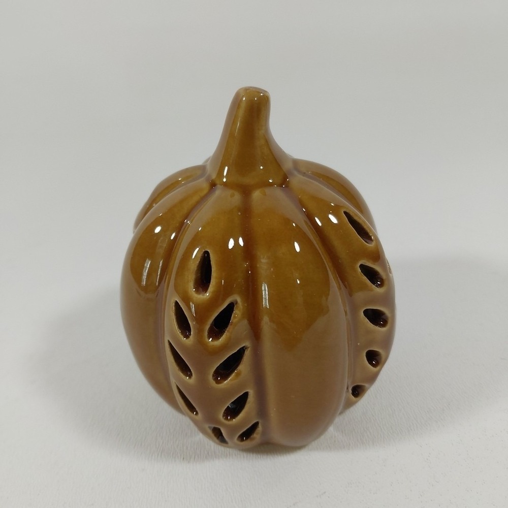 NEW LIGHTED LED CERAMIC‎ PUMPKIN HOME TABLE DECOR Tree/Leaf Design